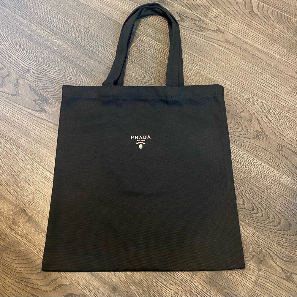Prada perfume gift Black Tote Bag